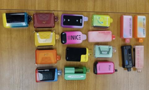 Electronic nicotine devices confiscated from North Carolina schools in fall 2025